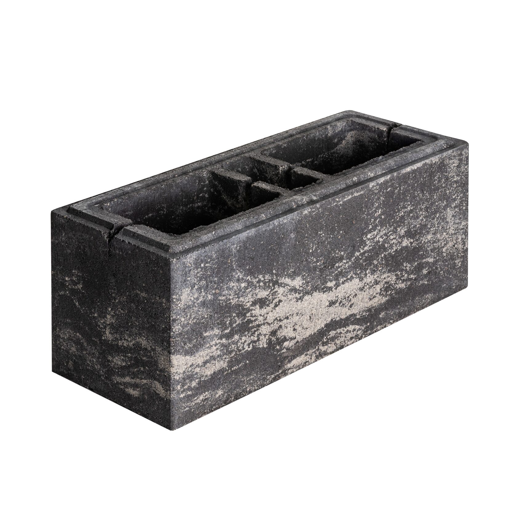 Блок заборный 500.200.200 мм Черный микс